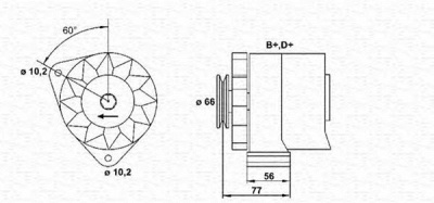 MAGNETI MARELLI 943356465010 -  Генератор